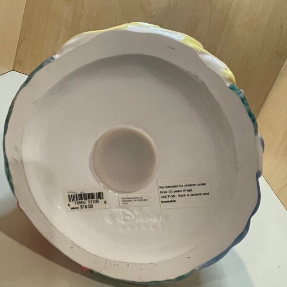 Disney Princess Ceramic Castle Coin Bank Featuring Belle Cinderella & Aurora Mul - Picture 9 of 11